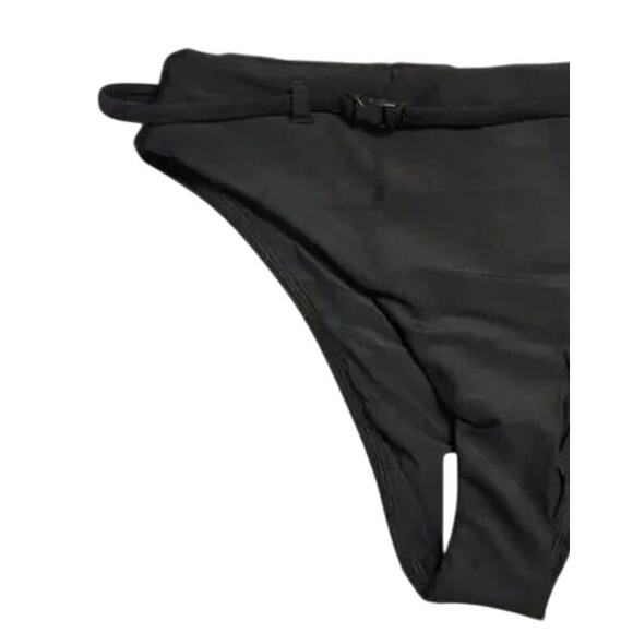 NWT Andie The Riviera Bottom Belted High Waisted Medium Coverage Leg Cut S Black - Picture 4 of 15